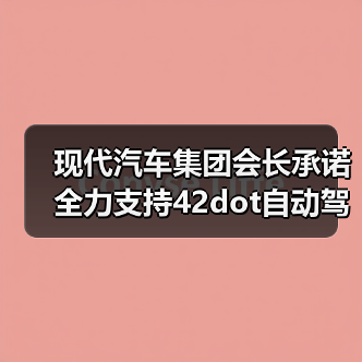 现代汽车集团会长承诺全力支持42dot自动驾驶技术研发(图4) 现代汽车集团会长承诺全力支持42dot自动驾驶技术研发(图4)