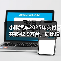 小鹏汽车2025年交付量突破42.9万台,同比增长126%(图3) 小鹏汽车2025年交付量突破42.9万台,同比增长126%(图3)
