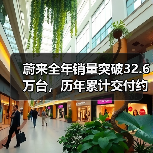 蔚来全年销量突破32.6万台,历年累计交付约100万台(图3) 蔚来全年销量突破32.6万台,历年累计交付约100万台(图3)
