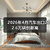 2026年4月汽车出口222.6万辆创新高（图1）