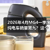 2026年4月MG4一季度纯电车销量第九？这个排名很危险（图2）