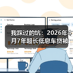 我踩过的坑:2026年4月7年超长低息车贷被紧急收紧,这5点你要知道(图3) 我踩过的坑:2026年4月7年超长低息车贷被紧急收紧,这5点你要知道(图3)