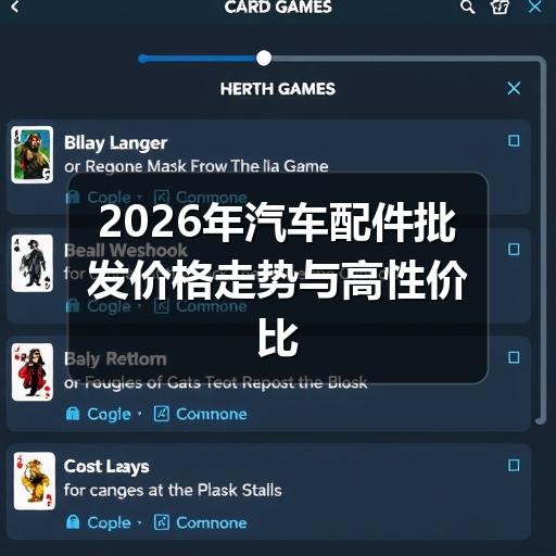 2026年汽车配件批发价格走势与高性价比采购指南