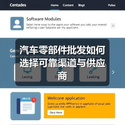 汽车零部件批发如何选择可靠渠道与供应商